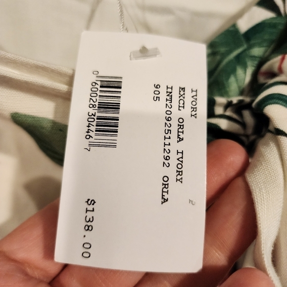 Rails NWT Green Orla Wrap Skirt Linen Blend Birds of Paradise Flower Print sz XS - Picture 8 of 15